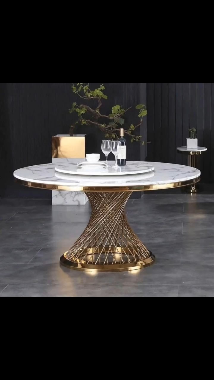 MARBLE TOP ROUND DINNING